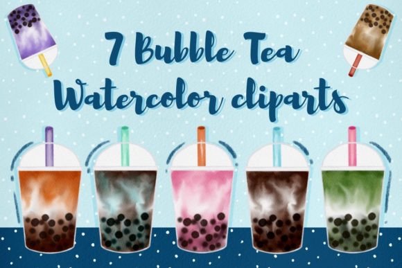 Bubble Tea Watercolor Collection: A Design Toolkit for Modern Creators