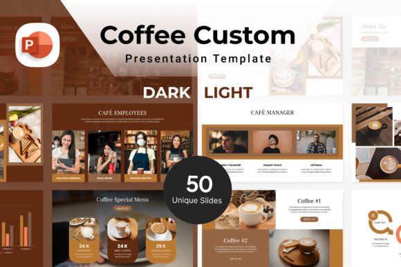 Coffee Custom PowerPoint Template: Your Blueprint for a Polished Presentation