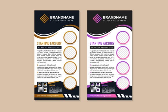 Crafting Industrial Elegance with Vertical Banner Design