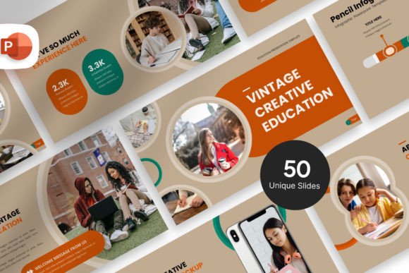 Elevate Your Business Pitch Deck with Vintage Creative Education PowerPoint