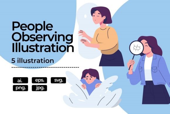 The People Observing Illustration Pack: A Process-Driven Design Asset